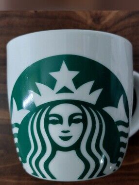 Starbucks Siren Logo on White Mug